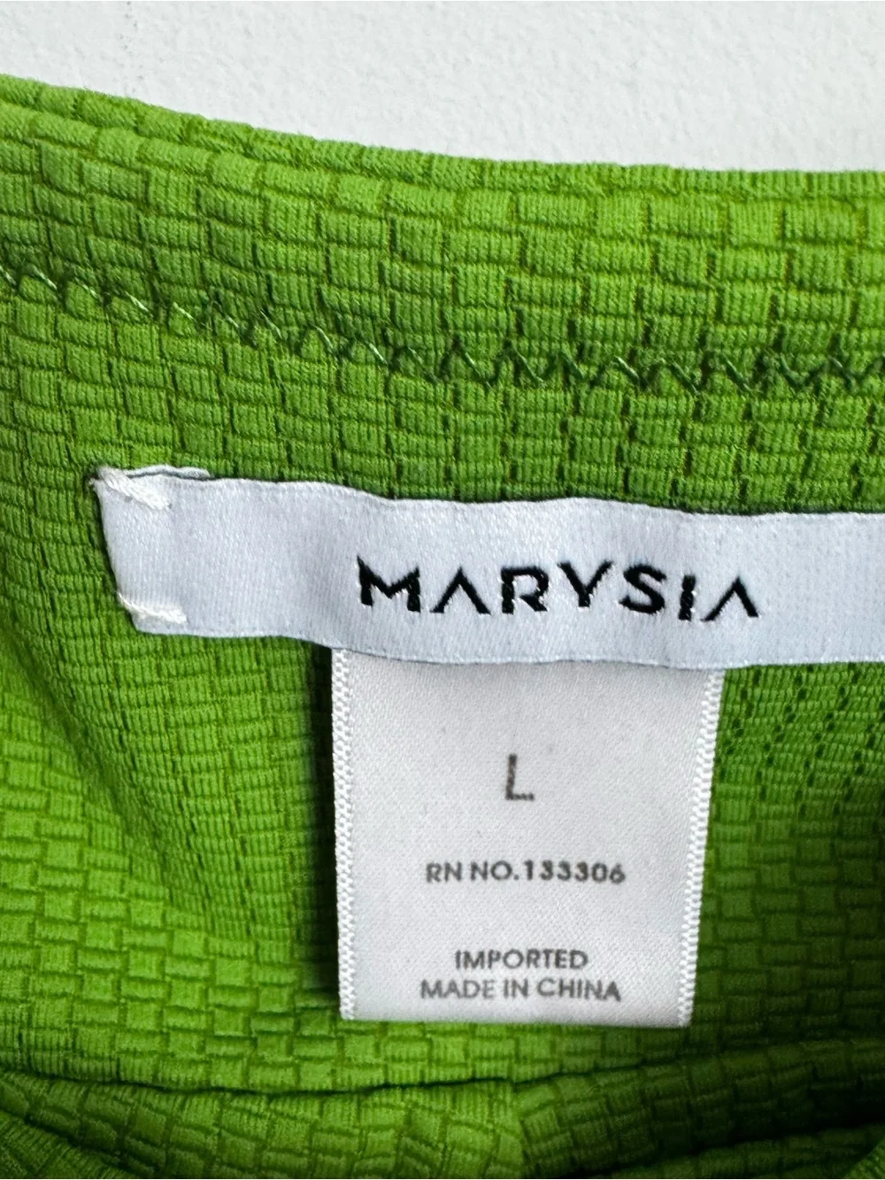 MARYSIA | Green Halter & High-Waist Ribbed Scallop Hem Shorts SET Women’s Size L